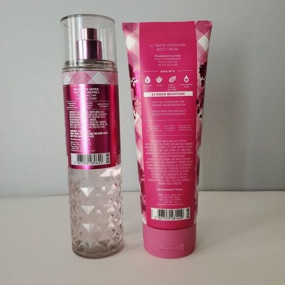 Bath And Body Works Gorgeous Gingham Body Cream And Fine Mist Spray Set 8 OZ - Picture 2 of 5